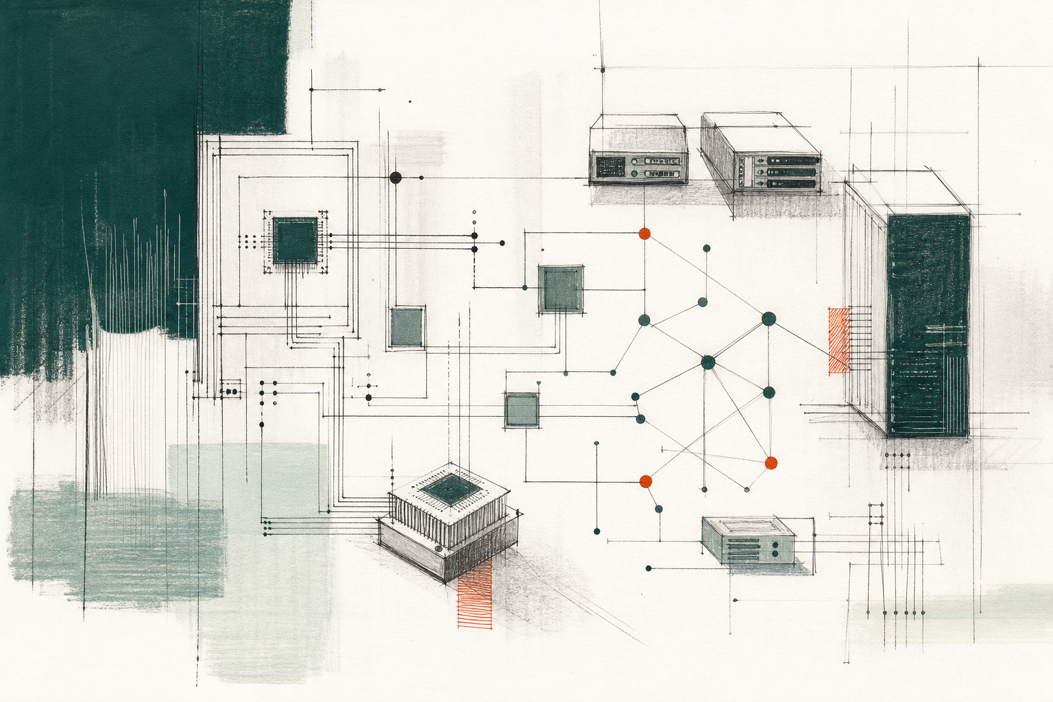 Croquis éditorial — Entreprises technologiques